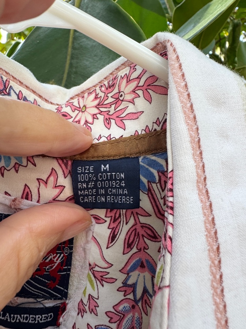 English Laundry Ivory Shirt Jacket with Tan Embroidered Panels - Picture 3 of 7